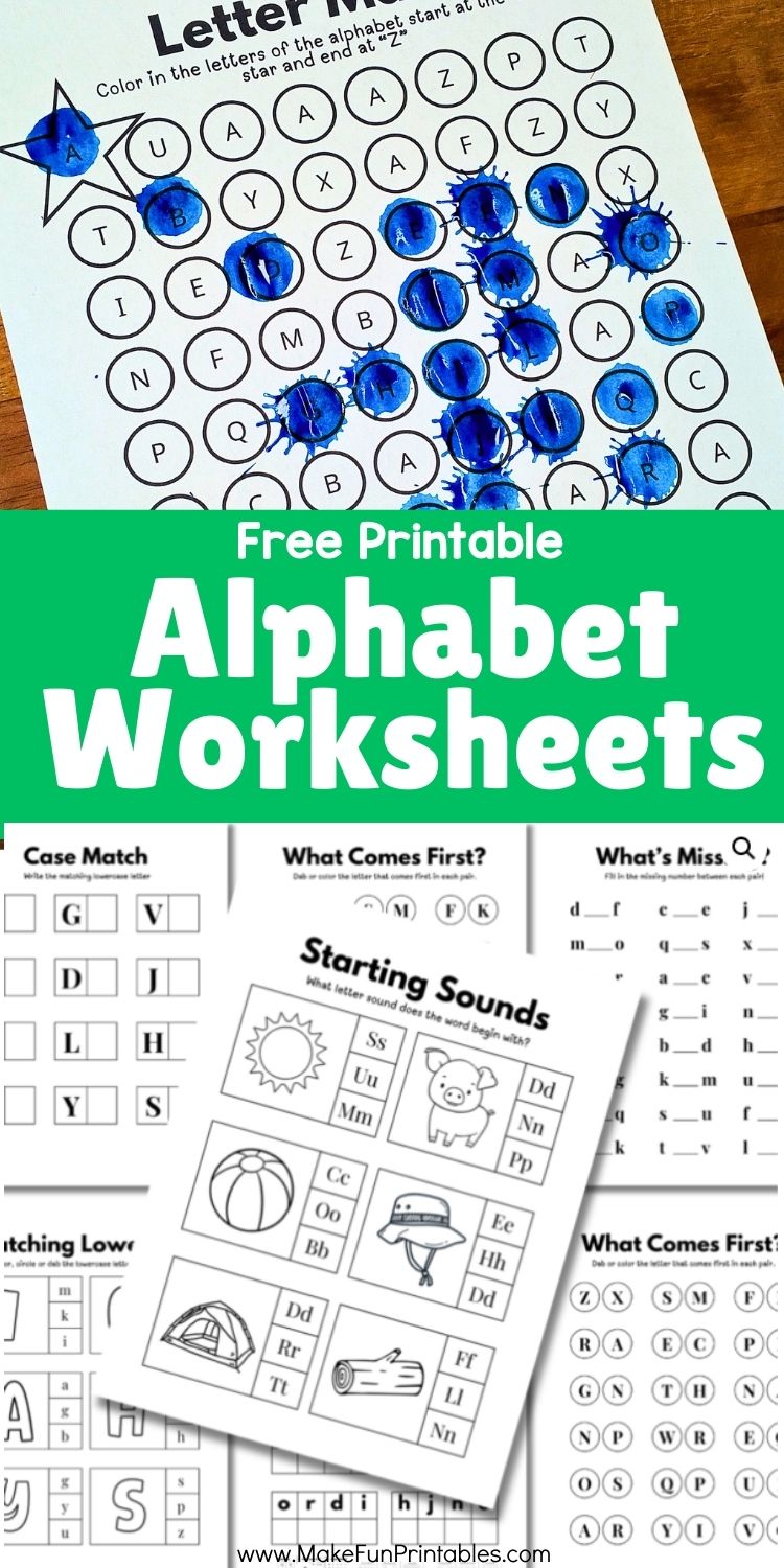 Printable worksheet for matching uppercase and lowercase letters, perfect for kindergarten learners