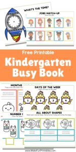 Printable alphabet matching worksheet from the Kindergarten Busy Book with uppercase and lowercase letters.