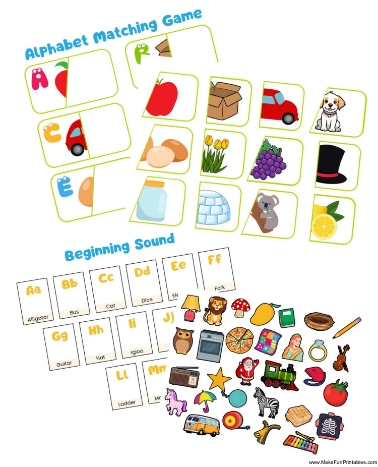 preschool Alphabet matching activities