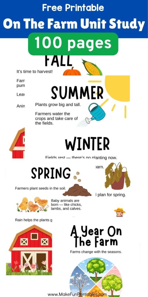 Kindergarten farm worksheets with tracing, sorting, coloring, and matching games to build vocabulary and fine motor skills.