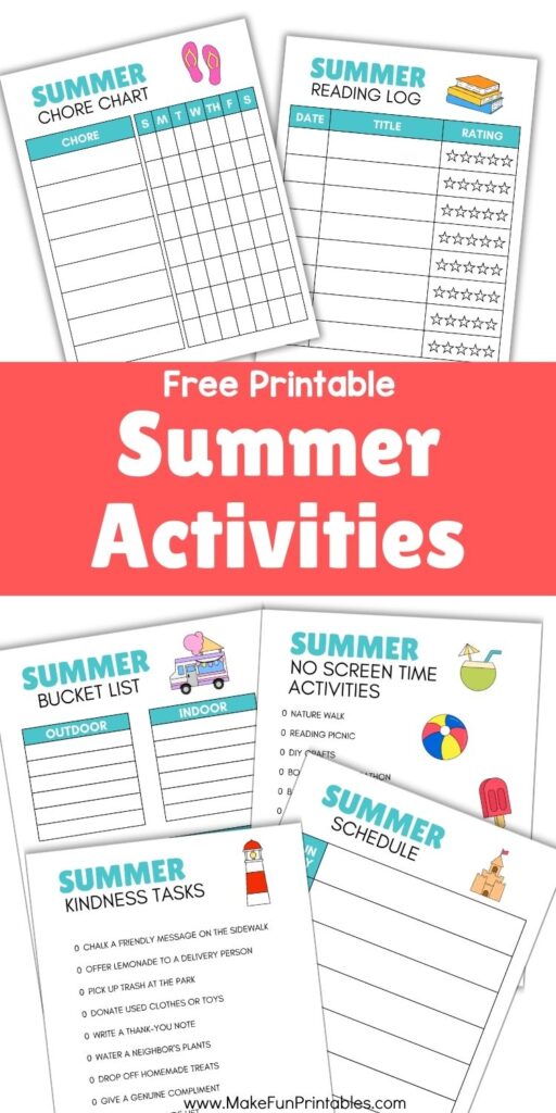 Printable summer reading log for kids to track books and ratings