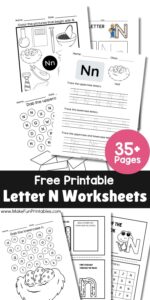 Free Letter N Worksheets for Preschool - Make Fun Printables