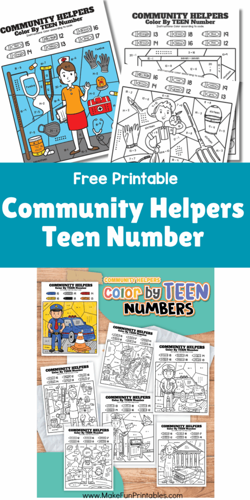 Preschool-friendly community helper coloring page that builds number recognition and early math skills.