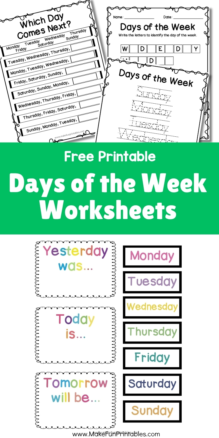 Cut-and-paste days of the week activity for early learners to practice sequencing.
