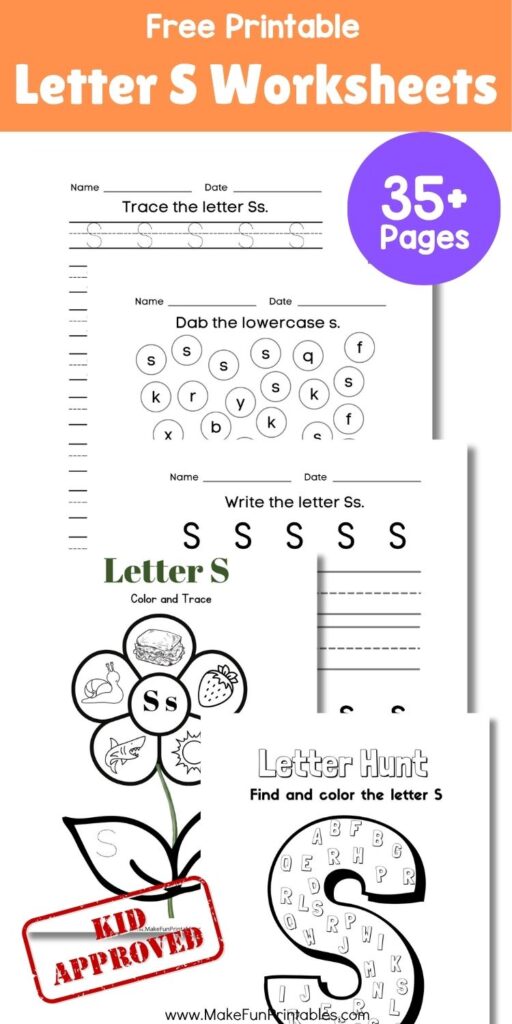 Cut and sort activity to help preschoolers recognize beginning sounds for the letter S.