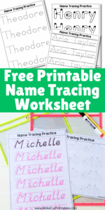 Custom preschool worksheet for learning to write your name, perfect for early writing and fine motor skills.