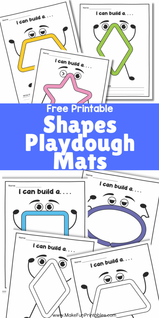 Shapes Playdough Mats Printable for Preschool and Kindergarten