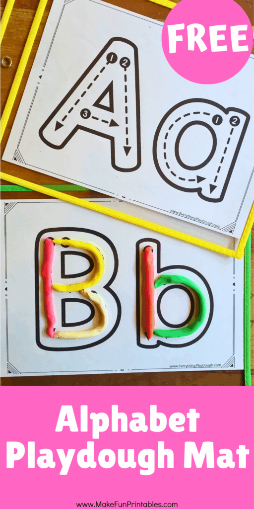 Hands-on alphabet playdough worksheets with uppercase letters, perfect for preschool learning centers and at-home literacy activities.