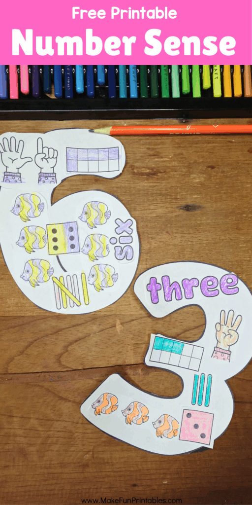Free Numbers Crafts printable worksheets for preschool and kindergarten with numbers 1–10.
