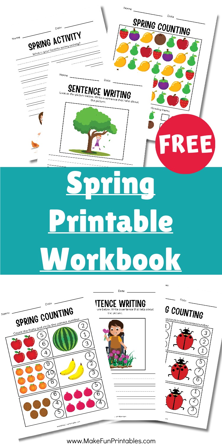 Free Printable Spring Workbook Worksheets - Make Fun Printables