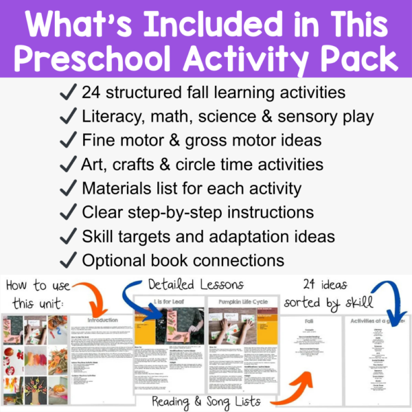 Fall Preschool Activities – 24 Hands-On Learning Ideas - Make Fun ...