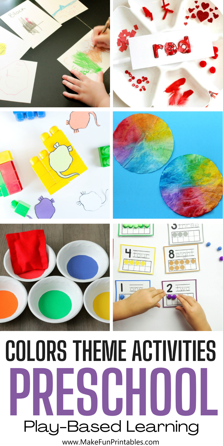 Color Preschool Activities Hands on Learning Ideas - Make Fun Printables