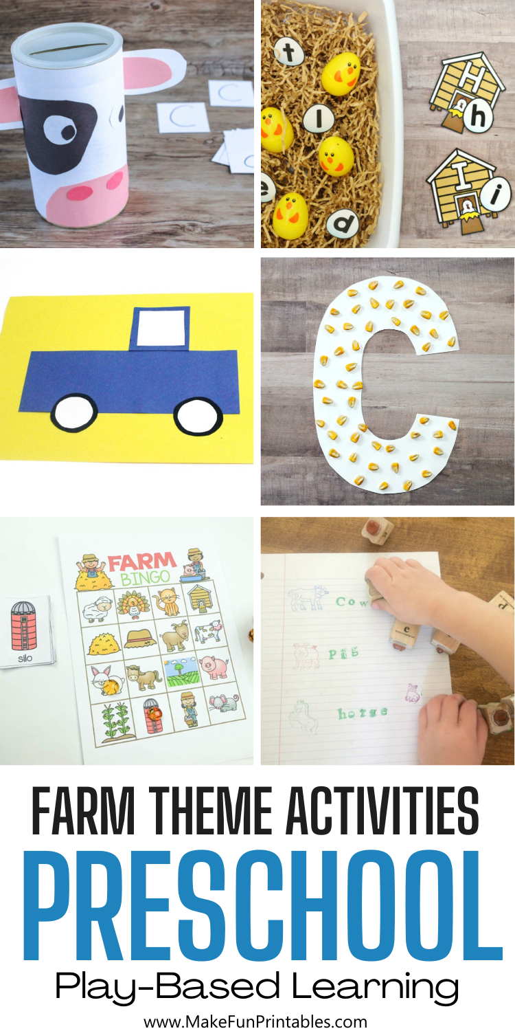 Farm Preschool Activities Hands on Learning Ideas - Make Fun Printables
