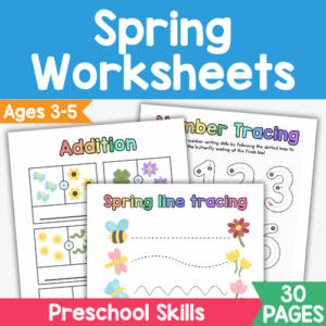 Spring Worksheets for Preschool - 30 Page Printable PDF Download