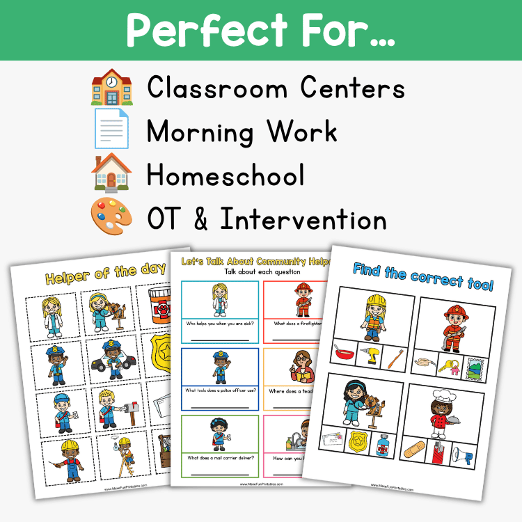 Community Helpers Learning Kit – Printable PDF - Image 2